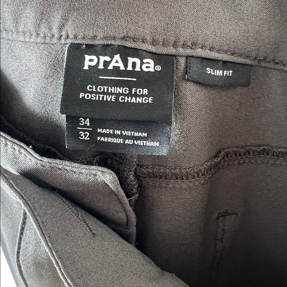 Prana Decoder Men's Charcoal Chino Pants size 34 x 32 - Picture 6 of 9